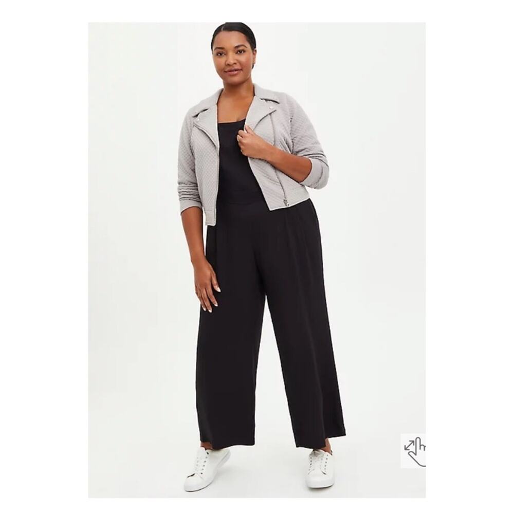 Torrid Ash Gray Quilted Moto Jacket Sz.3 NWT